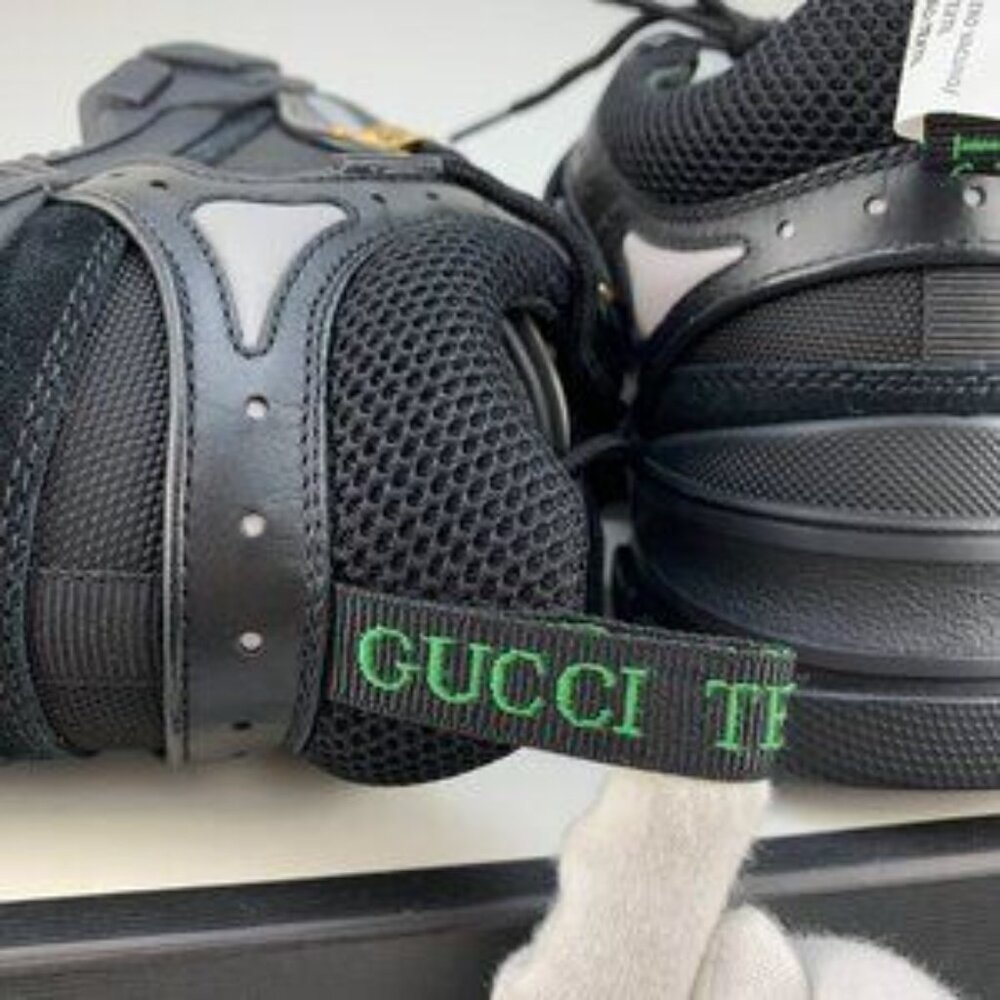 NIB Authentic Gucci Flashtrek sneakers In Black - Picture 11 of 14